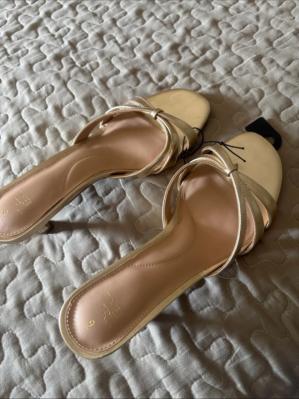 Time and Tru Women's Kitten Heel Mule Sandals size 9